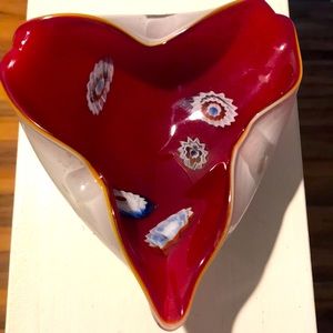 Gorgeous Millefiori Candy Dish Murano Italy